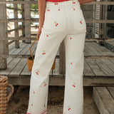 Jean Wide Juice Cerise