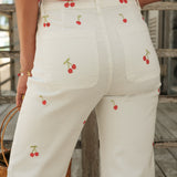 Jean Wide Juice Cerise