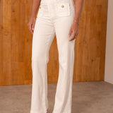 Jean Wide Flare Juline Ecru