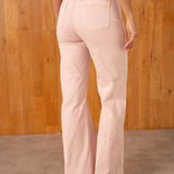Jean Wide Flare Pépita Rose