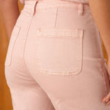 Jean Wide Flare Pépita Rose