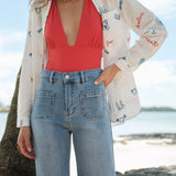 Jean Wide Flare Proust Délavé clair