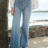 Jean Wide Flare Proust Délavé clair