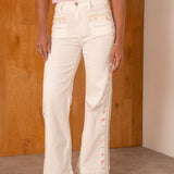 Jean Wide Leg Romilie Ecru