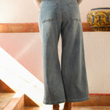 Jean Wide 7/8eme Mia Délavé Clair - Précommande 8 Avril