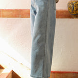 Jean Wide 7/8eme Mia Délavé Clair - Précommande 8 Avril
