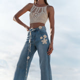 Jean Wide Alba Bleu Délavé