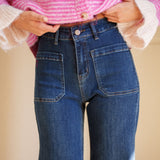 Jean Wide Alix Bleu Stone
