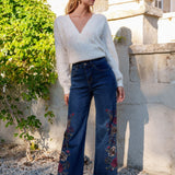 Jean Wide Amalia Bleu Stone