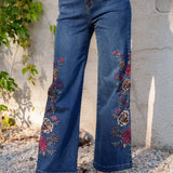 Jean Wide Amalia Bleu Stone