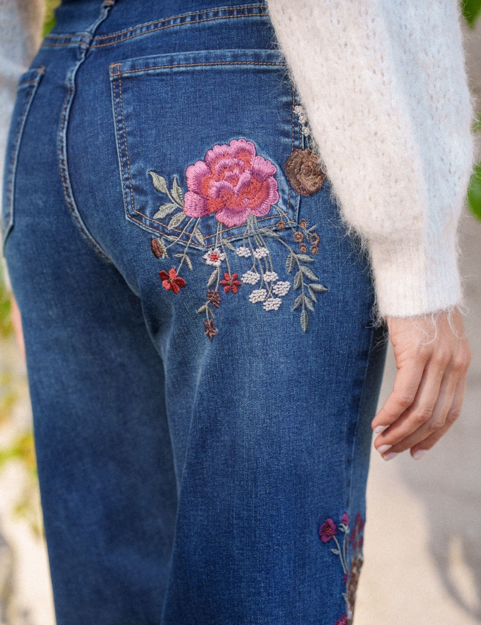 Jean Wide Amalia Bleu Stone