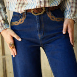 Jean Wide Amelia Bleu Brut