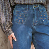 Jean Wide Amor Bleu Stone