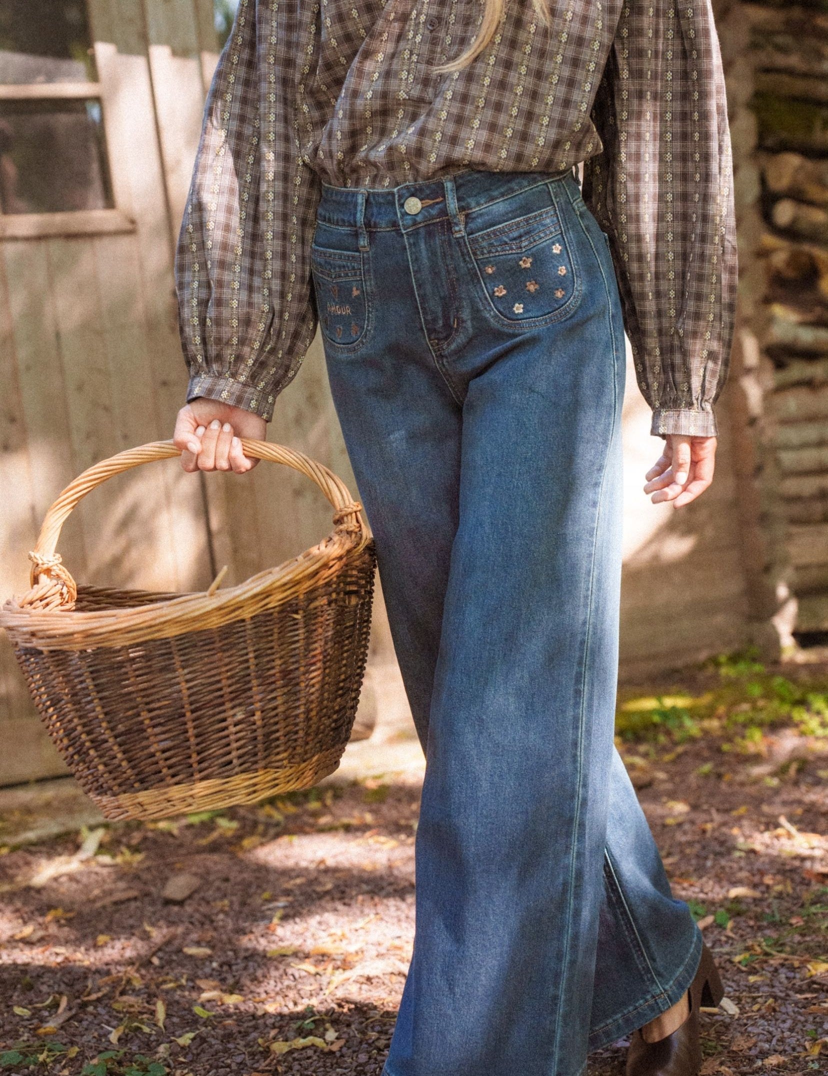 Jean Wide Amor Bleu Stone