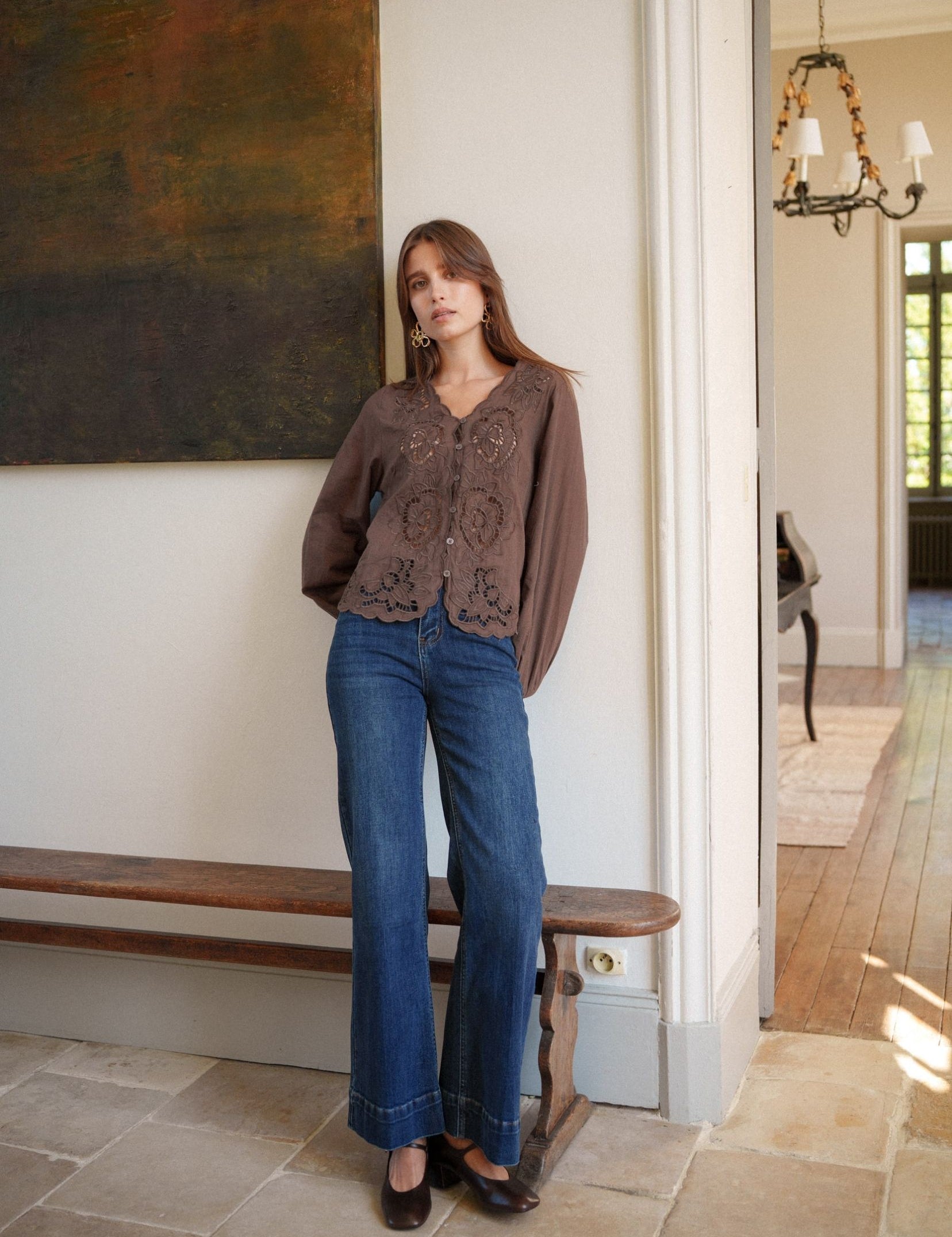 Jean Wide Clotilde Bleu Délavé