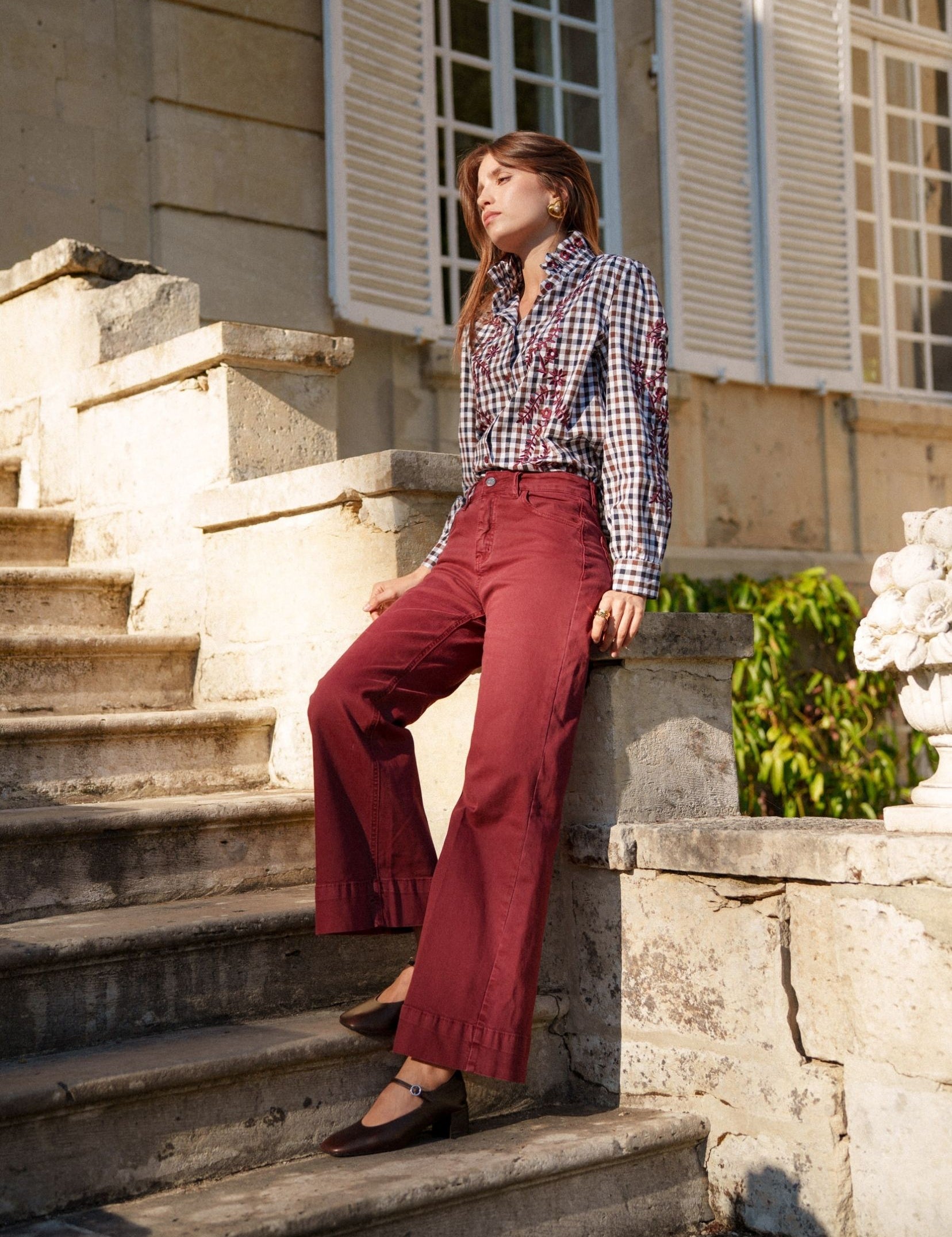 Jean Wide Clotilde Brique