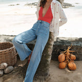 Jean Wide Coco Bleu Délavé