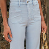 Jean Wide Flare Proust Bleu Lavande