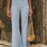 Jean Wide Flare Proust Bleu Lavande