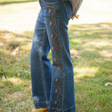 Jean Wide Garance Bleu Stone