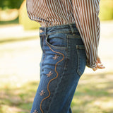 Jean Wide Garance Bleu Stone