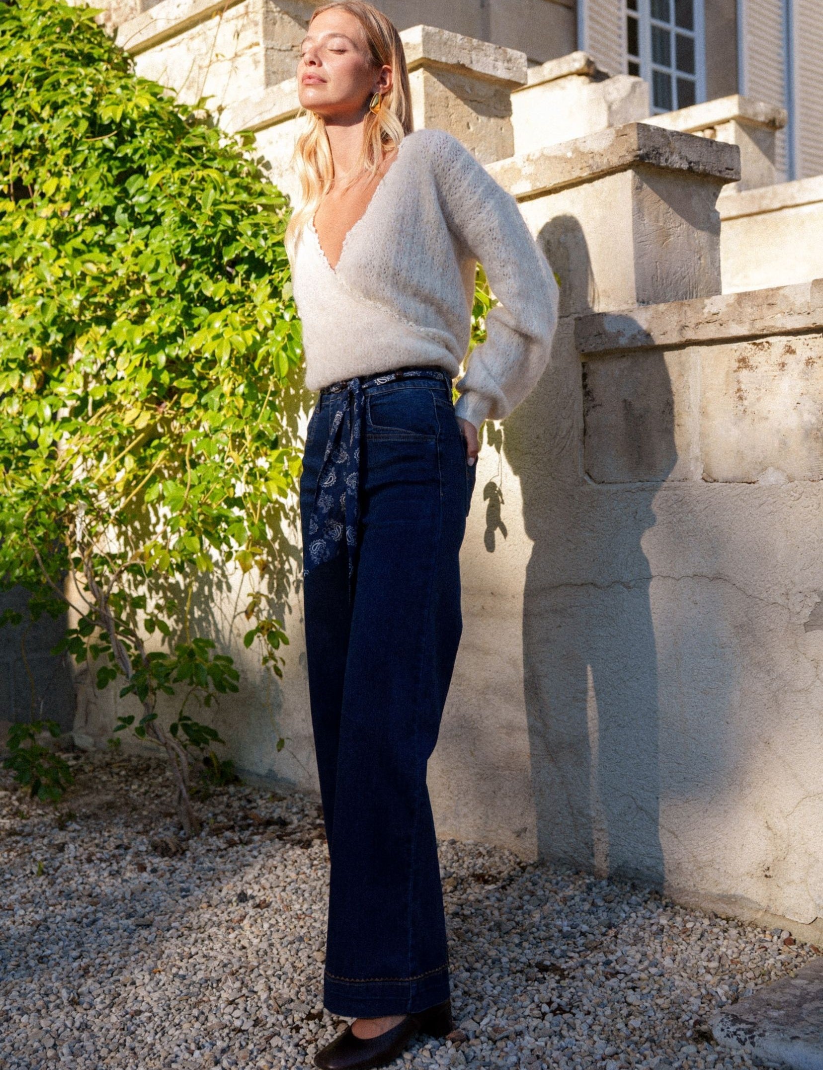 Jean Wide Gianna Bleu Stone