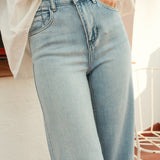 Jean Wide Ginger Délavé Clair - Précommande 8 Avril