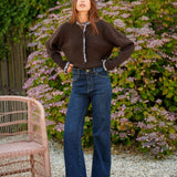 Jean Wide Isaline Bleu Stone