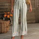 Jean Wide Jenni Rayé Kaki