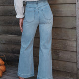 Jean Wide Lou-Anne Bleu Délavé