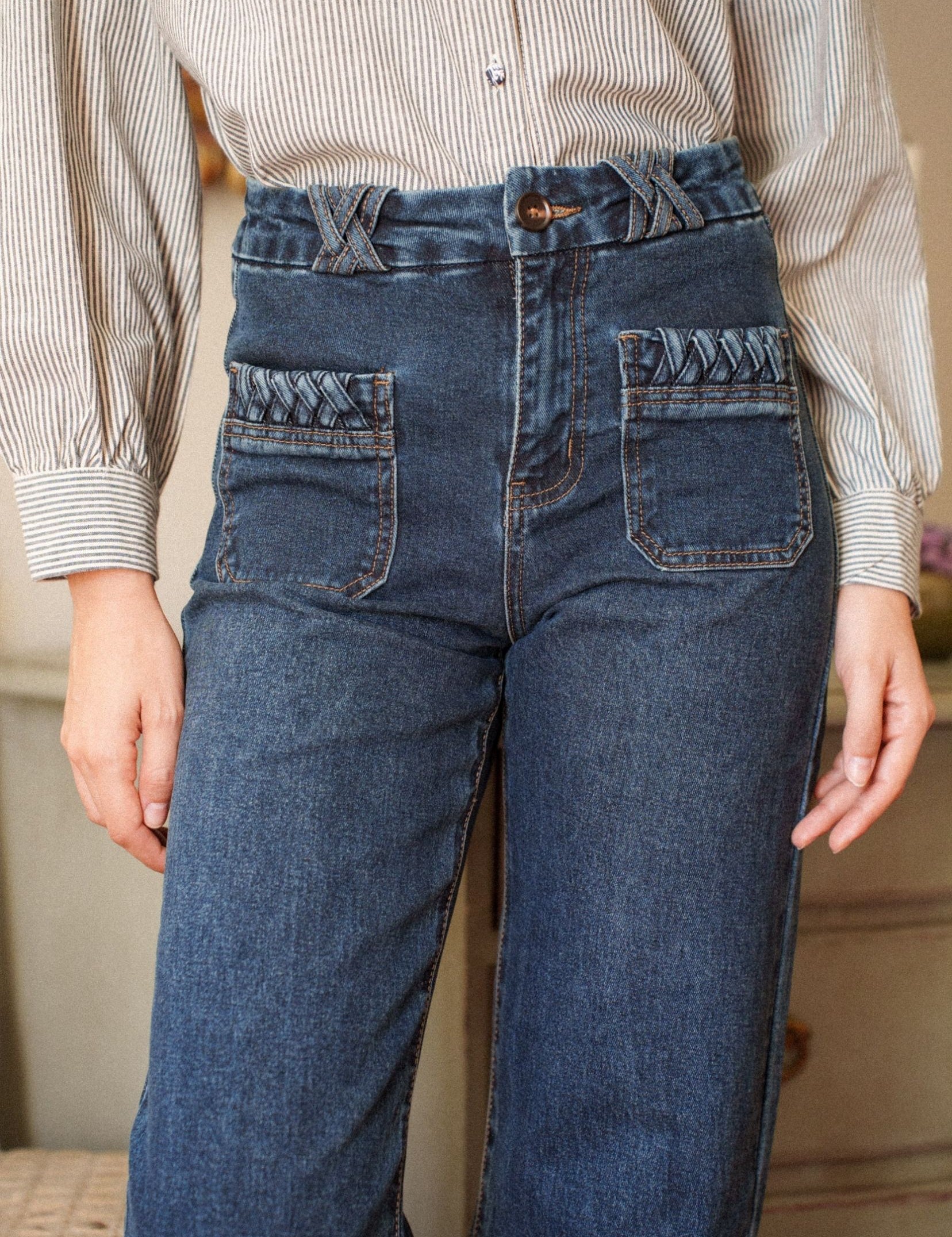 Jean Wide Oriana Bleu Stone