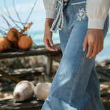 Jean Wide Orine Bleu Délavé