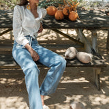 Jean Wide Orine Bleu Délavé