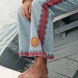 Jean Wide Sharly Délavé Clair