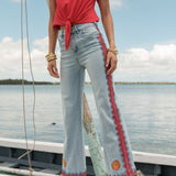 Jean Wide Sharly Délavé Clair