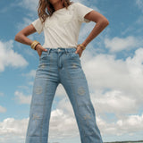 Jean Wide Soléa Bleu Délavé