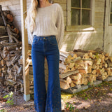 Jean Wide Vanya Bleu Stone