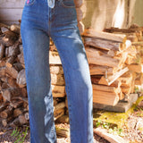 Jean Wide Vélina Bleu Stone
