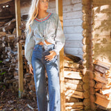 Jean Wide Vélina Bleu Stone