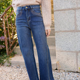 Jean Wide Veronica Bleu Stone