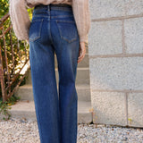 Jean Wide Veronica Bleu Stone