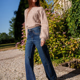 Jean Wide Veronica Bleu Stone