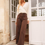 Jean Wide Vittoria Chocolat