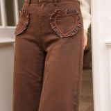 Jean Wide Vittoria Chocolat