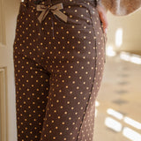 Jean Wide Vivienne à Pois Chocolat