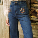 Jean Wide Wanya Bleu Stone