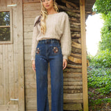 Jean Wide Wanya Bleu Stone