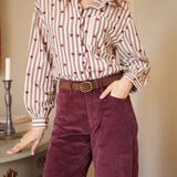 Pantalon Velours Erine Bordeaux