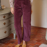 Pantalon Velours Erine Bordeaux