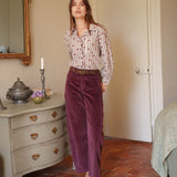 Pantalon Velours Erine Bordeaux
